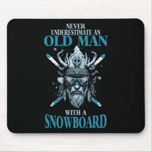 Nordic Snowboarder Snow Fan Snowboarding Ski Mount Mouse Pad