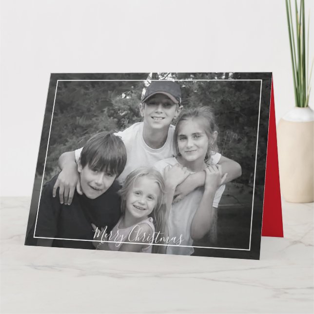 Nordic Snowflake Christmas Photo Card 1 Photo (Front)