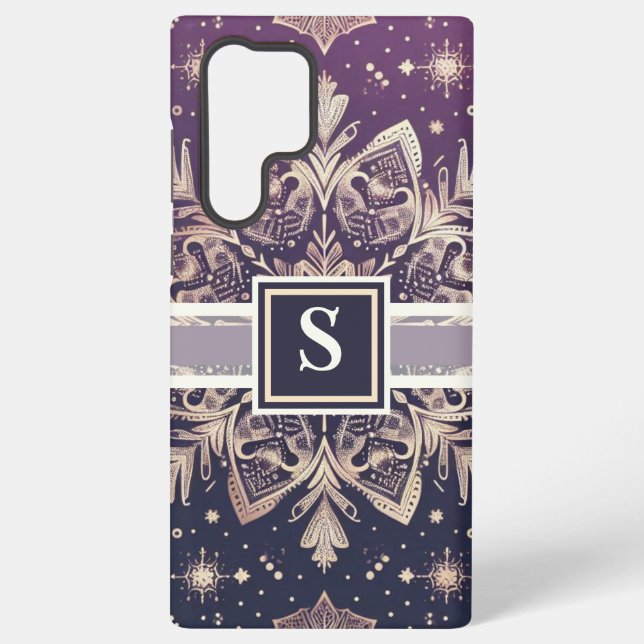 Nordic Snowflake Splendour Samsung Galaxy S22 Ultra Case (Back)