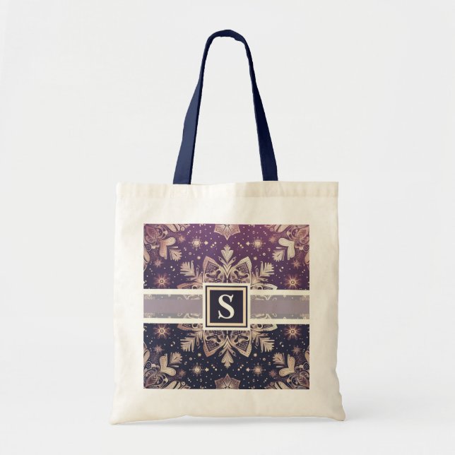 Nordic Snowflake Splendour Tote Bag (Front)