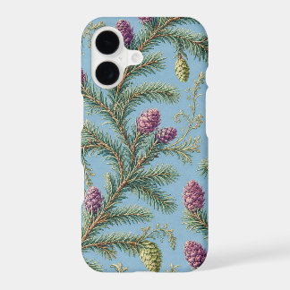 Nordic Spruce Cones on Frosted Blue