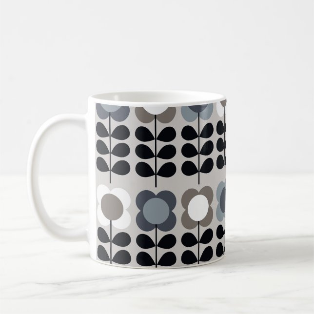 Nordic style, abstract floral pattern. coffee mug (Left)