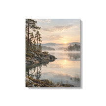 Nordic Sunrise Over Misty Waters