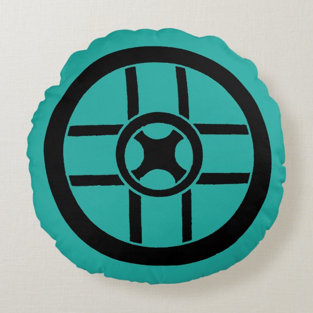 Nordic Symbol: Wheel Cross Round Cushion (Front)
