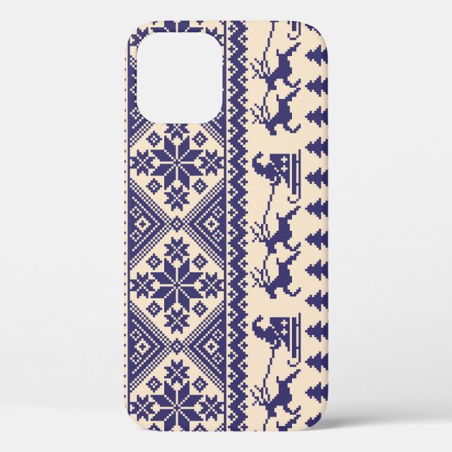 Nordic Tradition: Seamless Pattern Design Case-Mate iPhone Case (Back)