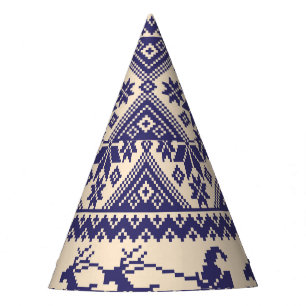 Nordic Tradition: Seamless Pattern Design Party Hat