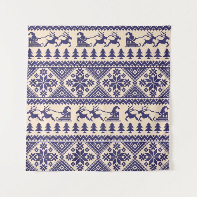 Nordic Tradition: Seamless Pattern Design Tapestry (Front)