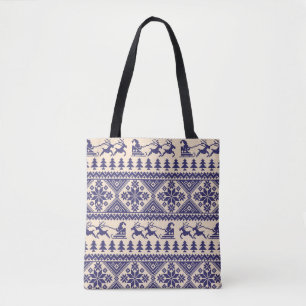 Nordic Tradition: Seamless Pattern Design Tote Bag