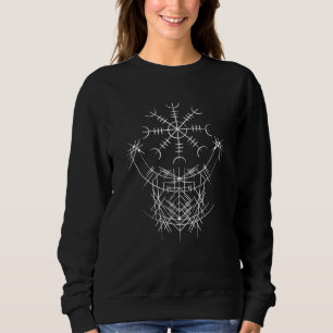 Nordic Viking Rune - Aegishjalmur - The Helm Of Aw Sweatshirt
