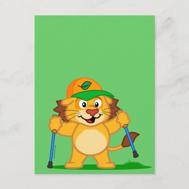 Nordic Walking Lion Postcard (Front)