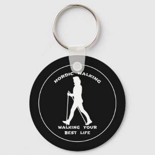 Nordic Walking - Walking Your Best Life Key Ring