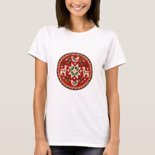 Nordic Winter Folk Art Medallion T-Shirt
