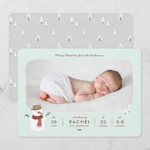 Nordic Winter New Baby First Christmas Holiday Card