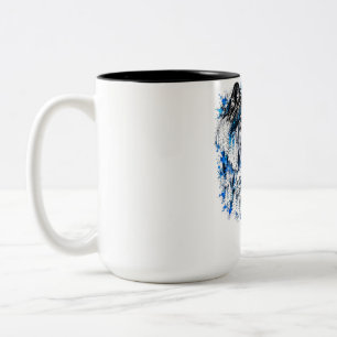 Nordic Wolf – Mountain Forest Wilderness T-Shirt Two-Tone Coffee Mug