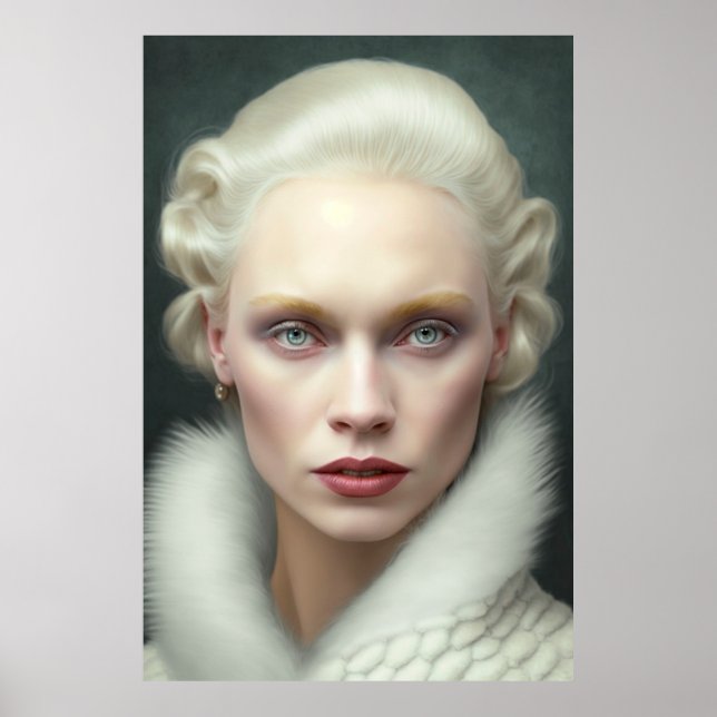 Nordic Woman Portrait Airbrush Poster (Front)