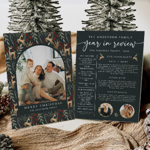 Nordic Year in Review Card Family Newsletter Photo