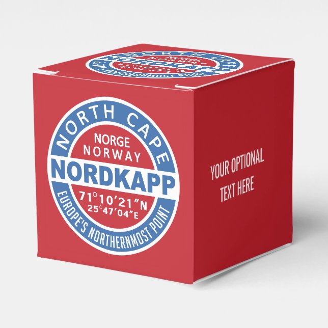 NORDKAPP Norway custom favour box (Front Side)