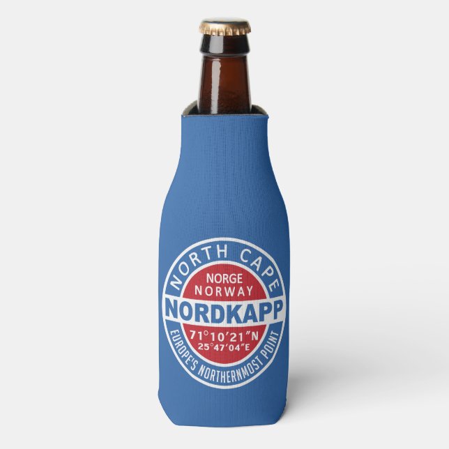 NORDKAPP Norway custom monogram bottle cooler (Bottle Front)