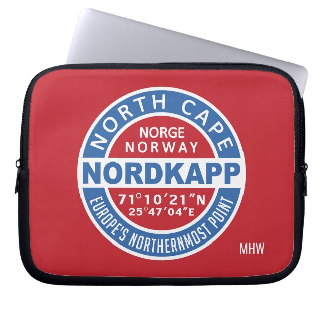 NORDKAPP Norway custom monogram laptop sleeves (Front)