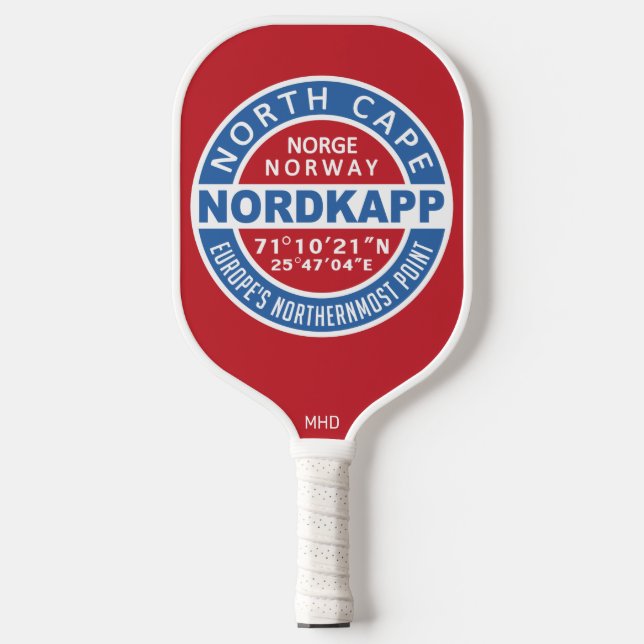 NORDKAPP Norway Custom Monogram Pickleball Paddle (Front)