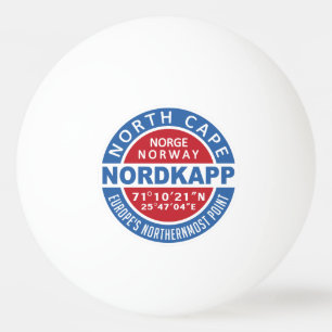 NORDKAPP Norway custom name ping pong balls