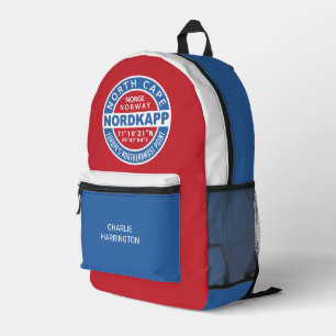 NORDKAPP Norway custom name Printed Backpack