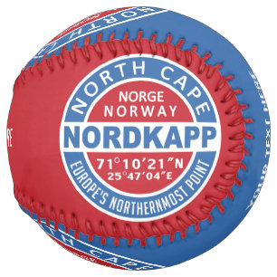 NORDKAPP Norway custom text softball