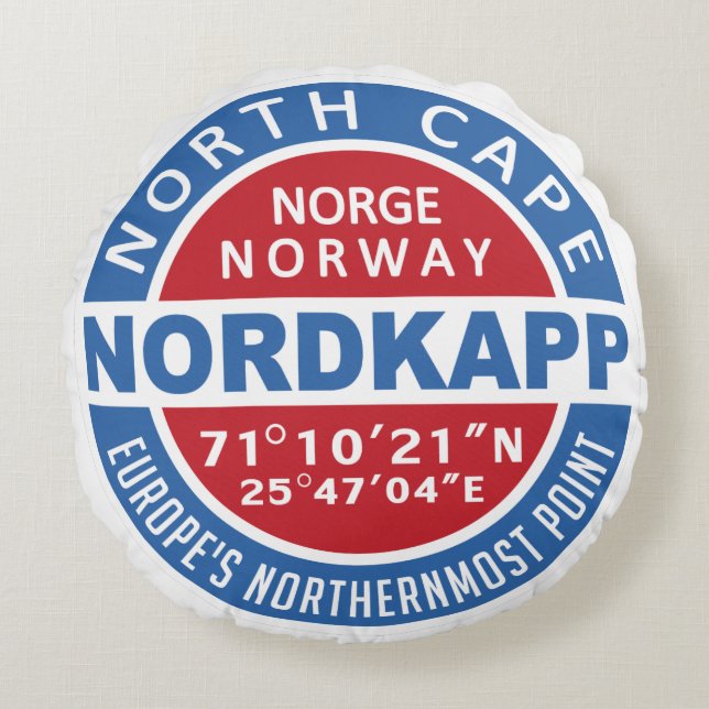 NORDKAPP Norway custom throw pillow (Front)