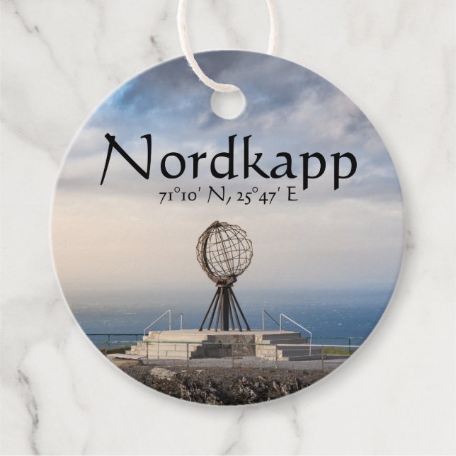 Nordkapp Norway Favour Tags (Front)