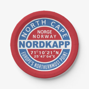 NORDKAPP Norway Paper Plate