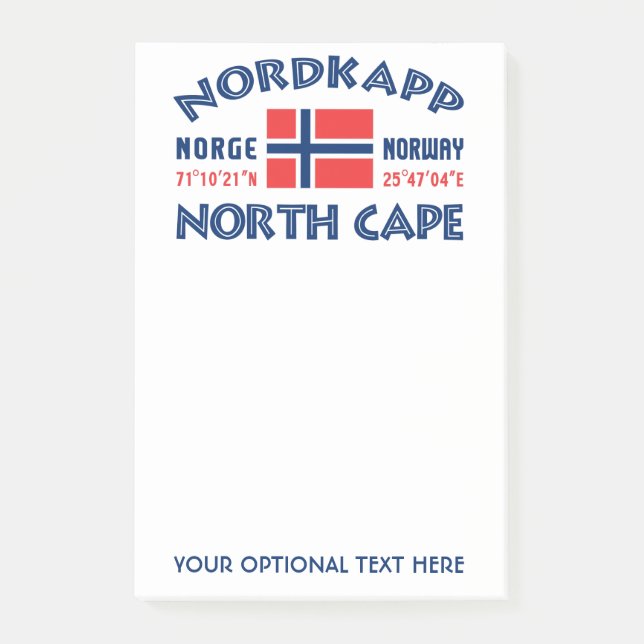 NORDKAPP Norway Post-It notes (Front)