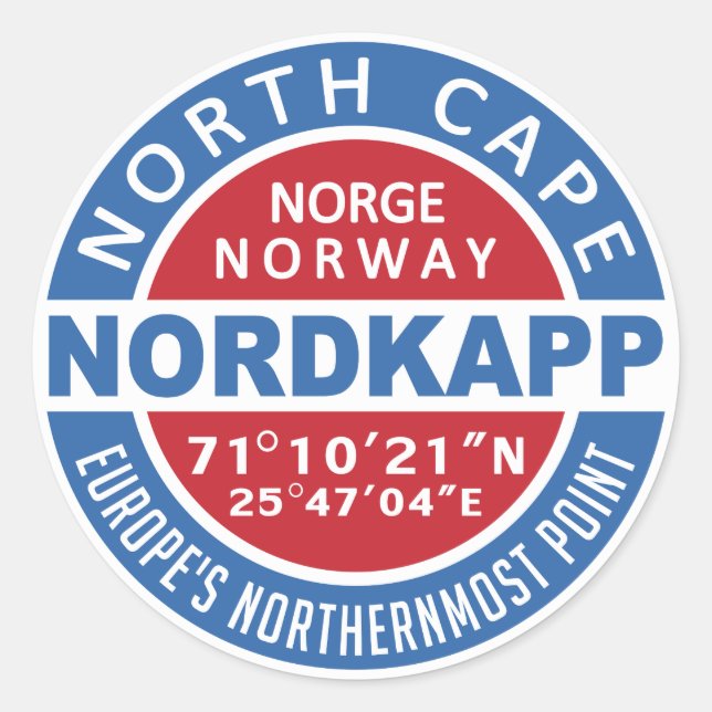 NORDKAPP Norway stickers (Front)