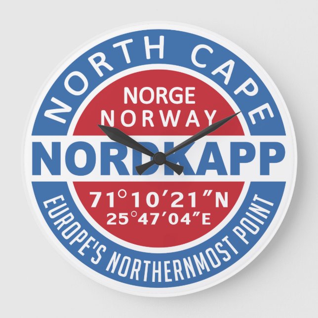 NORDKAPP Norway wall clock (Front)