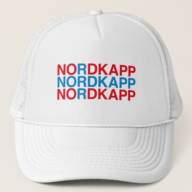 NORDKAPP Norwegian Flag Trucker Hat (Front)
