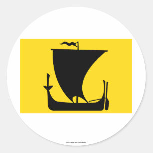 Nordland flag classic round sticker