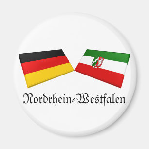 Nordrhein-Westfalen, Germany Flag Tiles Magnet