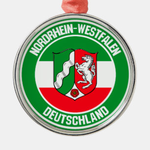 Nordrhein-Westfalen Round Emblem Metal Ornament