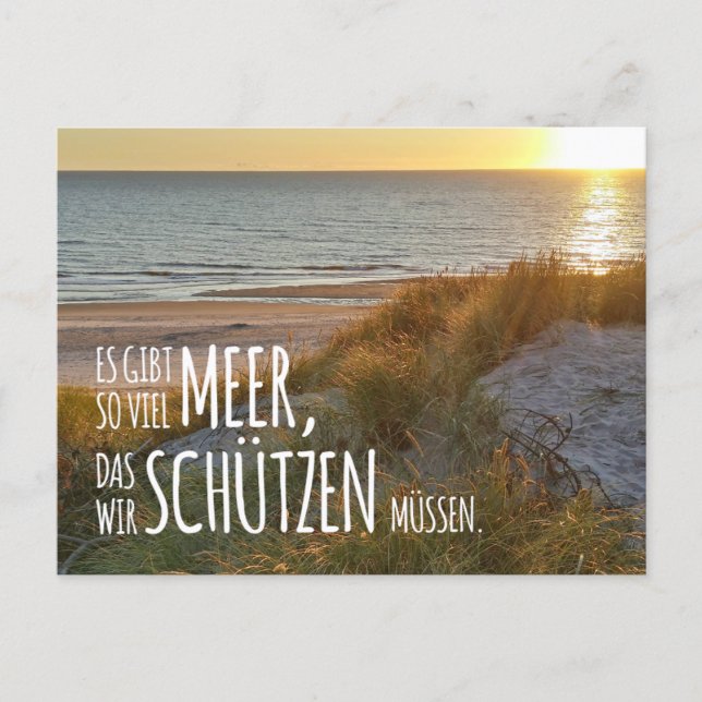 Nordsee „Es gibt so viel Meer …“  Postcard (Front)