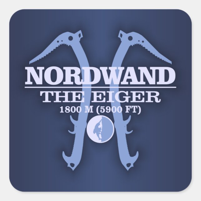 Nordwand "The Eiger" Square Sticker (Front)