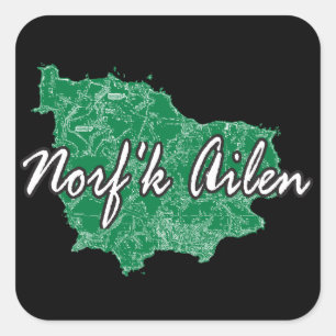 Norf'k Ailen Square Sticker