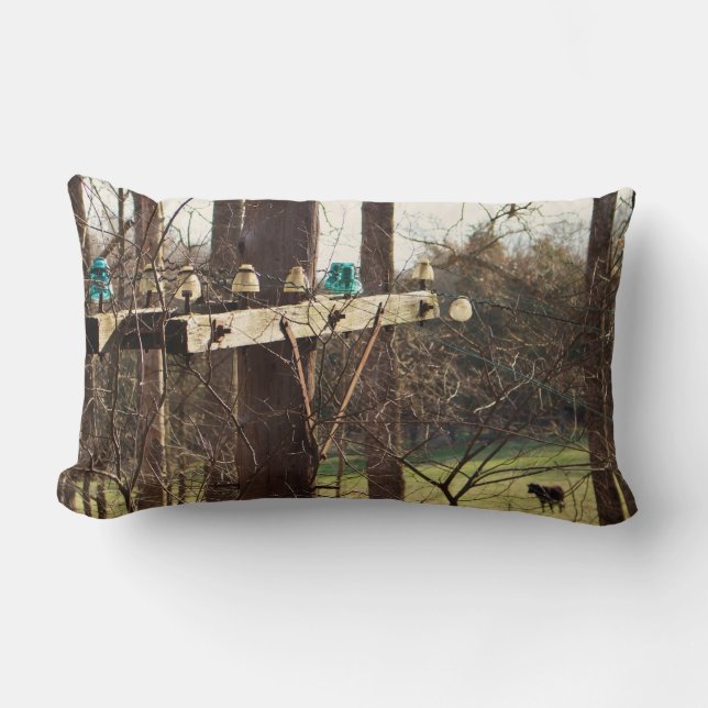 Norfolk and Western Railroad Pole Line On Pillow (Front)