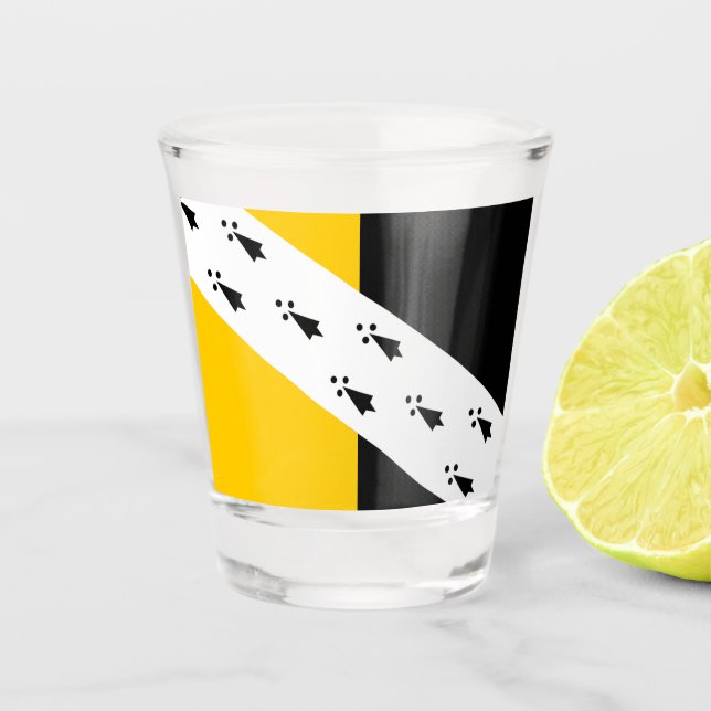 Norfolk county flag shot glass (Front)