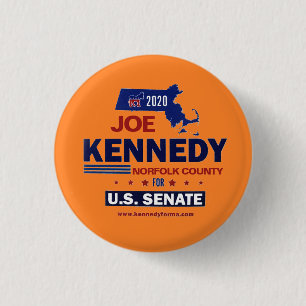 Norfolk County for Joe Kennedy 2020 3 Cm Round Badge