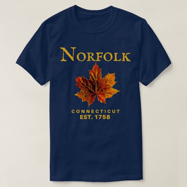 Norfolk CT  Connecticut Autumn  T-Shirt (Design Front)