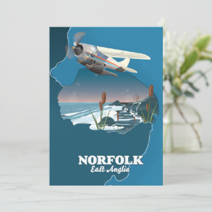 Norfolk East Anglia map  Invitation