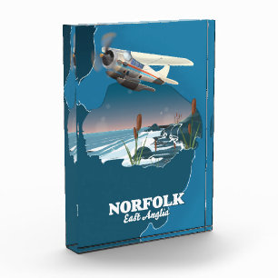 Norfolk East Anglia map Jigsaw Puzzle Photo Block