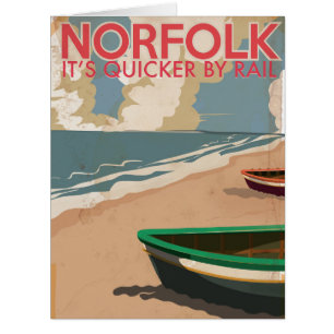 Norfolk, England Vintage Travel Poster