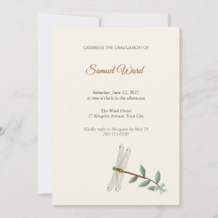 Norfolk Hawker Dragonfly Graduation Invitation