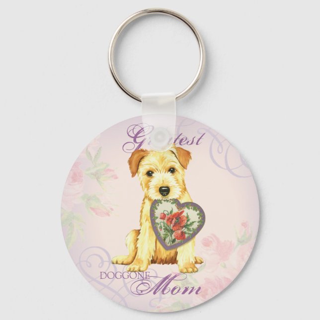 Norfolk Heart Mum Key Ring (Front)