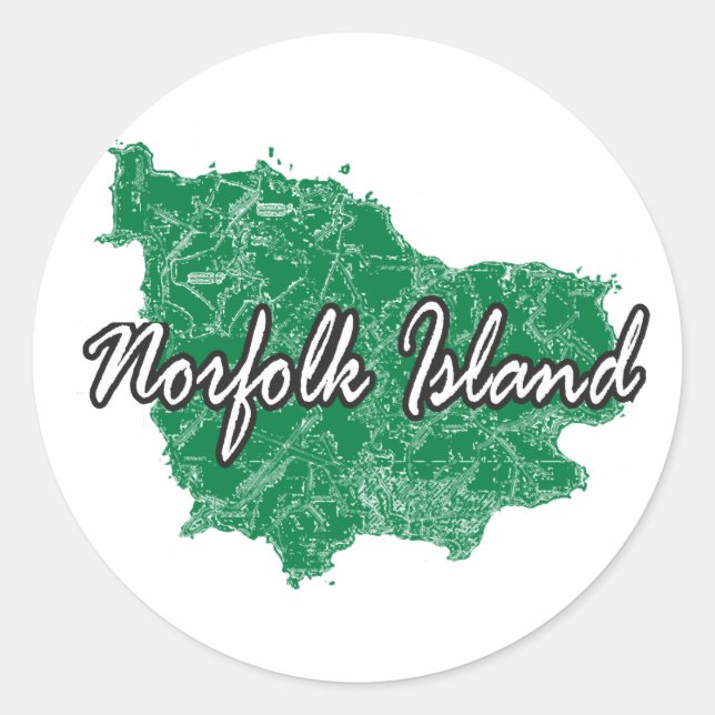 Norfolk Island Classic Round Sticker (Front)